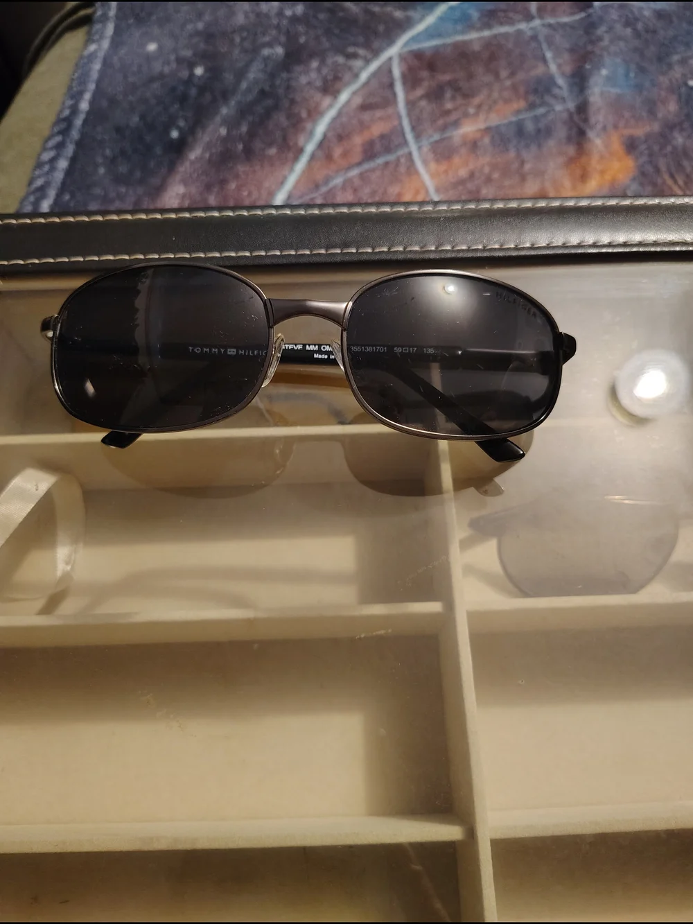 Tommy Hilfiger Oval Black Sunglasses